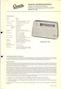 Graetz Service Manual für Amabile 1052 - Picture 1 of 1