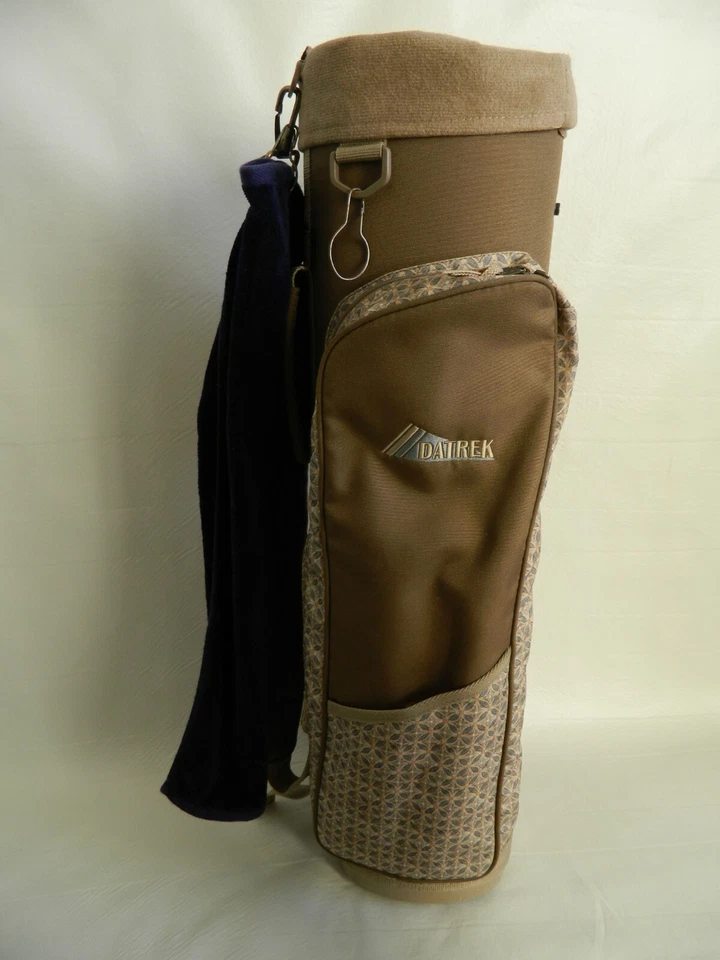 Сумка для гольфа Datrek желтовато-коричневая бежевая 4-позиционный разделитель и полотенце USG - Изображение 1 из 4