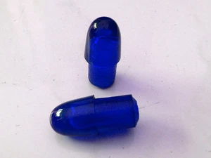 BLUE Ulma gems for Vespa Lambretta crash guard end caps 10.7mm - Picture 1 of 2