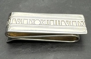 USED Tiffany & Co. Money Clip Holder Atlas Double 2004 Sterling Silver 925 43.3G - Picture 1 of 10