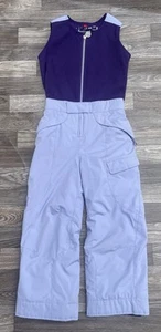 Spyder Girls Bitsy Sparkle Insulated Snow/Ski Pants Bib Size 6 Purple - Picture 1 of 14