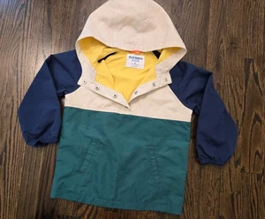 Old Navy Boys 5t Color Block Hoodie Windbreaker Jacket Coat - Picture 1 of 3