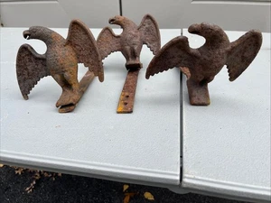 Schneeadler Gusseisen Eis Dach Schutz Vintage Menge 3 Architektur 5" Vögel Antik - Bild 1 von 6