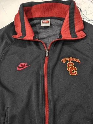 VTG 90s Y2K Nike USC Red Black Zip-up Sweater Jacket Sz Small Rare! - Image 1 of 4