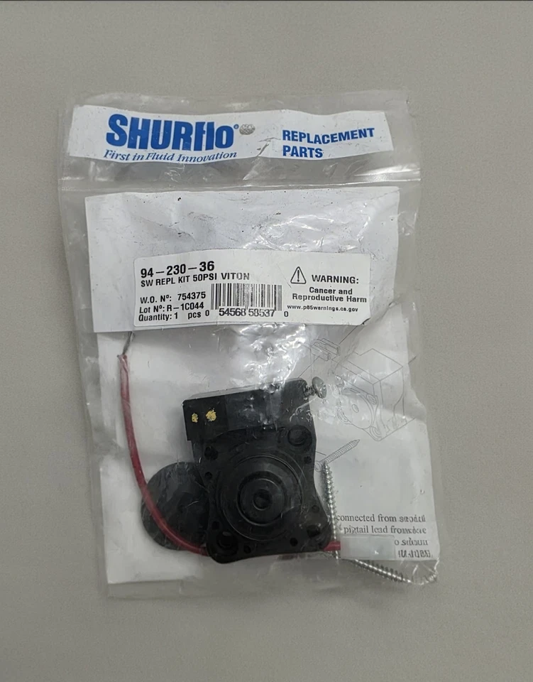 HYPRO Shurflo Pressure Switch Viton for Pump, 25-50 PSI for 2088 Series - 94-230-36