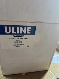 Box of 10 Rolls ULINE S-6802 4x6 DIRECT Thermal Labels, White - Picture 1 of 3