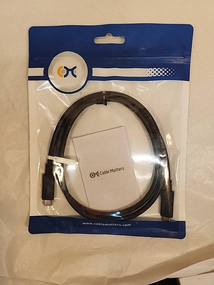  [USB-IF Certified] 10 Gbps Gen 2 USB C to USB C Cable - 3.3ft / 1m, Black - Image 1 of 2