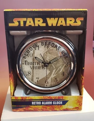 Star Wars Retro Alarm Clock * Darth Vader * Revenge of the Sith *Metal Case *NEW - Image 1 of 4