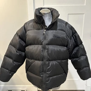 First Daunen Herren Schwarz Puffer Mantel Größe XL Warm Winter Entenfedern - Bild 1 von 15