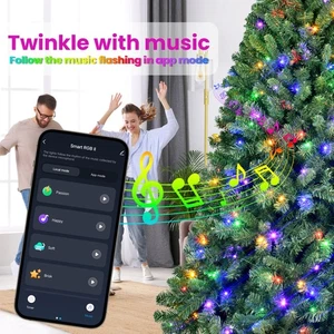 Weihnachtsbaum mit 280 Wi-Fi Musik Sync LED Lichter, App Steuerung, 6 Fuß, PVC - Bild 1 von 12