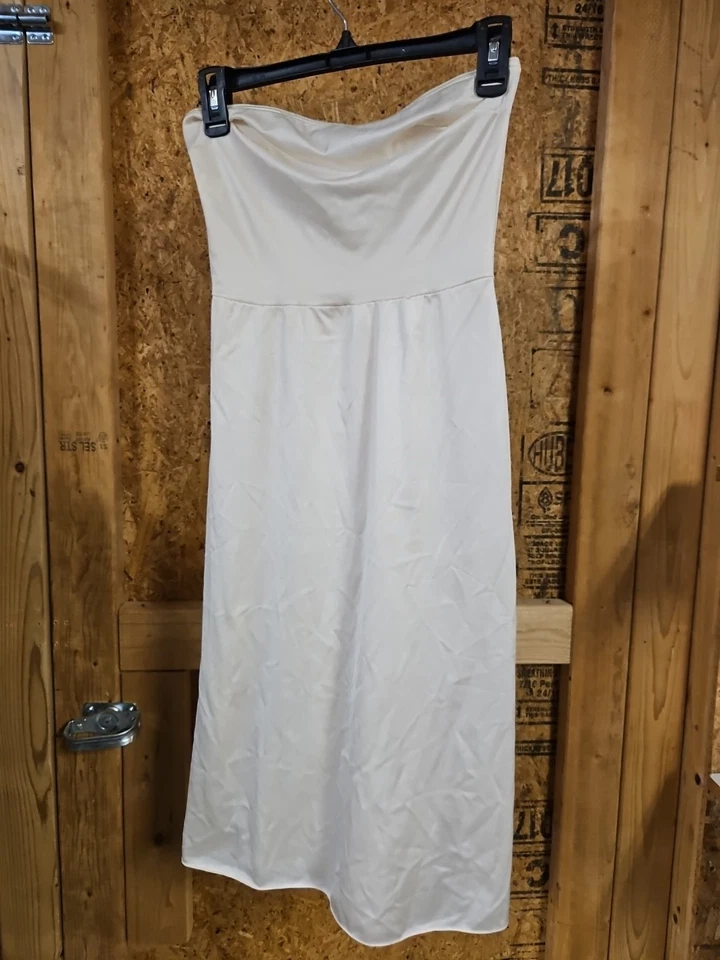Maxi Vestido Sin Tirantes VintageTexsheen Talla Mediana 34 Nylon Foto 1 de 4