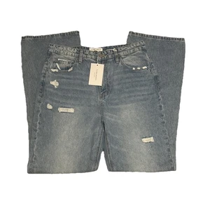 JEANS BLU NUOVO CON ETICHETTE FLYING MONKEY tg 31 (33x35) etichetta nera vita alta invecchiato - Foto 1 di 7