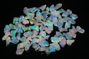 6x9to8x16 MM NATURAL ETHIOPIAN OPAL UNDRILLED POLISHED ROUGH 69 PIECES OBI181 - Picture 1 of 4
