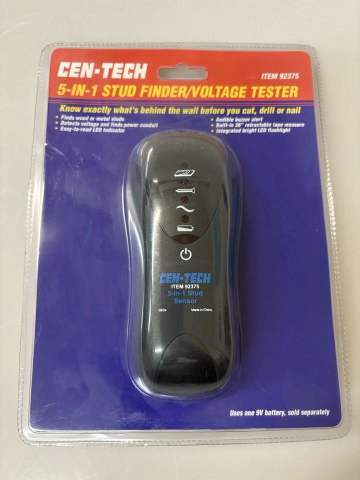 Sensor de perno prisionero Cen-Tech 5 en 1 con luz LED NUEVO PAQUETE SELLADO Foto 1 de 3