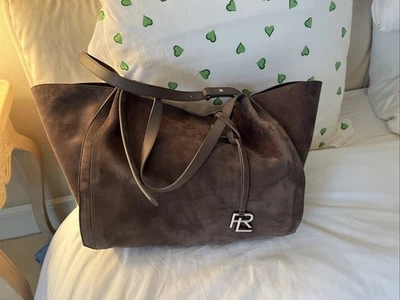 Ralph Lauren 系列 2025 年秋季前。 绒面皮手提包 意大利。 很好。  — 第 1/4 张图片