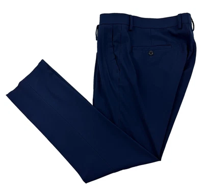 $95 NUEVO KENNETH COLE REACTION Hombres 38x32 Azul Súper Suave Pantalones de Vestir/Pantalones Foto 1 de 4