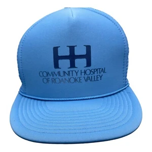 Vintage Community Hospital Hat Cap Snap Back Blue Rope Trucker One Size - Picture 1 of 10