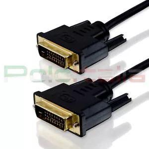 Cavo da 1 a 5m DVI-D dual link 24+1 maschio-maschio oro video cable monitor pc - Imagen 1 de 6