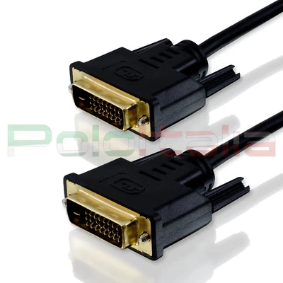 Cavo da 1 a 5m DVI-D dual link 24+1 maschio-maschio oro video cable monitor pc