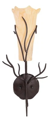 Iron Single Wall Lamp Sconce Light Fixture with White Glass Shade A111-1WW - Image 1 of 4