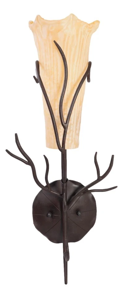 Iron Single Wall Lamp Sconce Light Fixture with White Glass Shade A111-1WW - Image 1 of 4