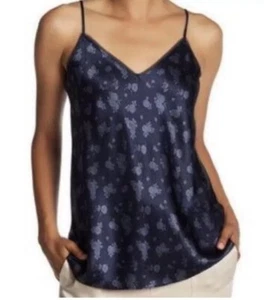 Vince Damen Trägertop 100 % Seide Blumendruck marineblau klassisch Gr. S * 245 $ - Bild 1 von 10
