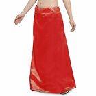 Underskirt Stain Silk Petticoat For Women Free Size Sea Red