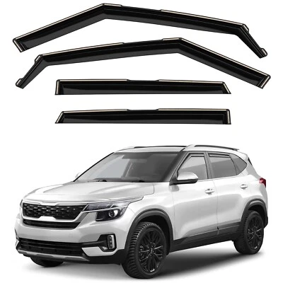 Parasoles de lluvia protectores de viento para Kia Seltos 2021-2025 Foto 1 de 4