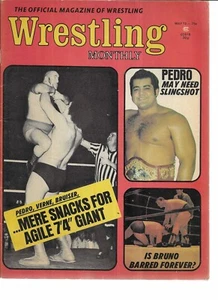 WRESTLING MONTHLY,MAY 1973-SAMMARTINO, PEDRO,BILLY GRAHAM,JEAN ANTOINE,ETC - Picture 1 of 6