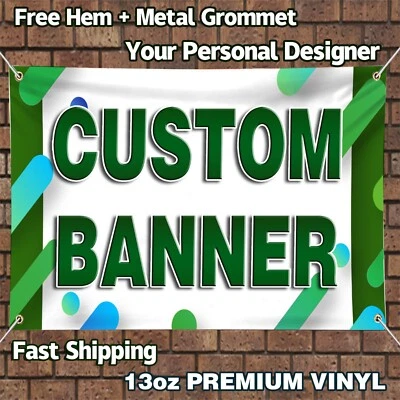 TFEN Custom Personalized Vinyl Banner-Premium 13oz Heavy Duty Semi-Gloss Vinyls - Image 1 of 3