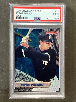 1994 Bowman's Best No29 Хорхе Посада синий радиоуправляемый PSA 9 - Изображение 1 из 2