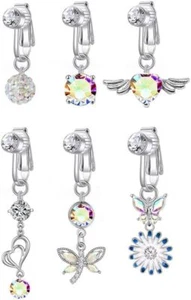 6Pcs Fake Belly Button Rings for Women Girls Stainless Steel Non-Piercing Clip o - Picture 1 of 5