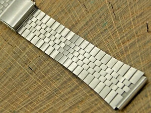 Vintage NOS Unused Sliding Clasp Stainless Steel Watch Band 18mm - Picture 1 of 5