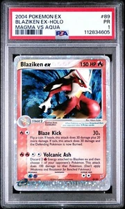 PSA 1 2004 Pokemon EX Team Magma vs Team Aqua Blaziken EX Holo Foil 89/95 - Picture 1 of 2