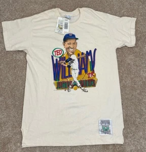 NOS VTG Salem Sportswear MLB Ted Williams Tee Shirt Off White L USA Made 1989 - Picture 1 of 7