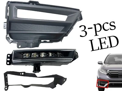 Fits 2020-2022 Honda CR-V CRV HYBRID Running Light W Cover Front Bumper Right RH Foto 1 de 4