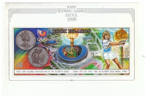 COOK ISLANDS SC.999 1988 $10.00 TENNIS IN THE OLYMPICS S/S MNH YE8 - Bild 1 von 1
