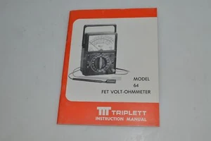 TC Triplett Model 64 FET Volt-Ohmmeter Instruction Manual (Book 717) - Picture 1 of 1