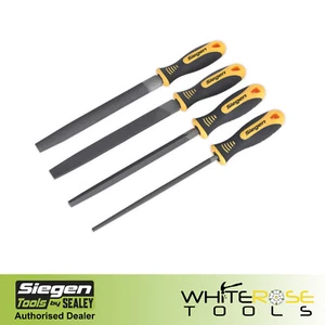 Sealey File Set 4pc 200mm Round Three Square Flat Half Round Siegen - Picture 1 of 2