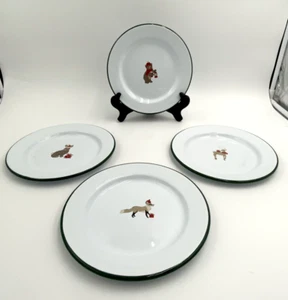4er Set Helmsie Crow Canyon Holiday 8" Durchmesser Emaille Teller NEU 8" - Bild 1 von 7