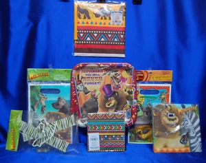 MADAGASCAR Fiesta # 7 Platos Safari Mantel Bolsas de Botín Safari Servilletas Pulsera - Imagen 1 de 5