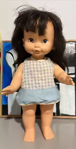 Polly Pretend Doll AMSCO 1974 Brunette Hair Blue Eyes Vintage 14” - Picture 1 of 14