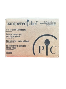 Pampered Chef 1qt Cool and Serve Bowl # 100090 Brand New In Original Packaging - Picture 1 of 2