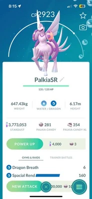 Palkia (origin) W/Spacial Rend Pokemon, PoGo Trade *Read Description* - Image 1 of 2