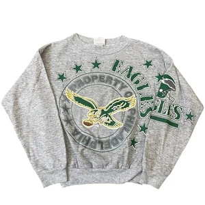 Vintage Property Of Philadelphia Eagles Youth Sz 12 Sweatshirt Football 80s - Picture 1 of 3