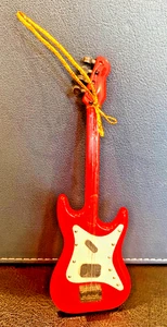 Red / White Electric Guitar Christmas Ornament - Picture 1 of 3