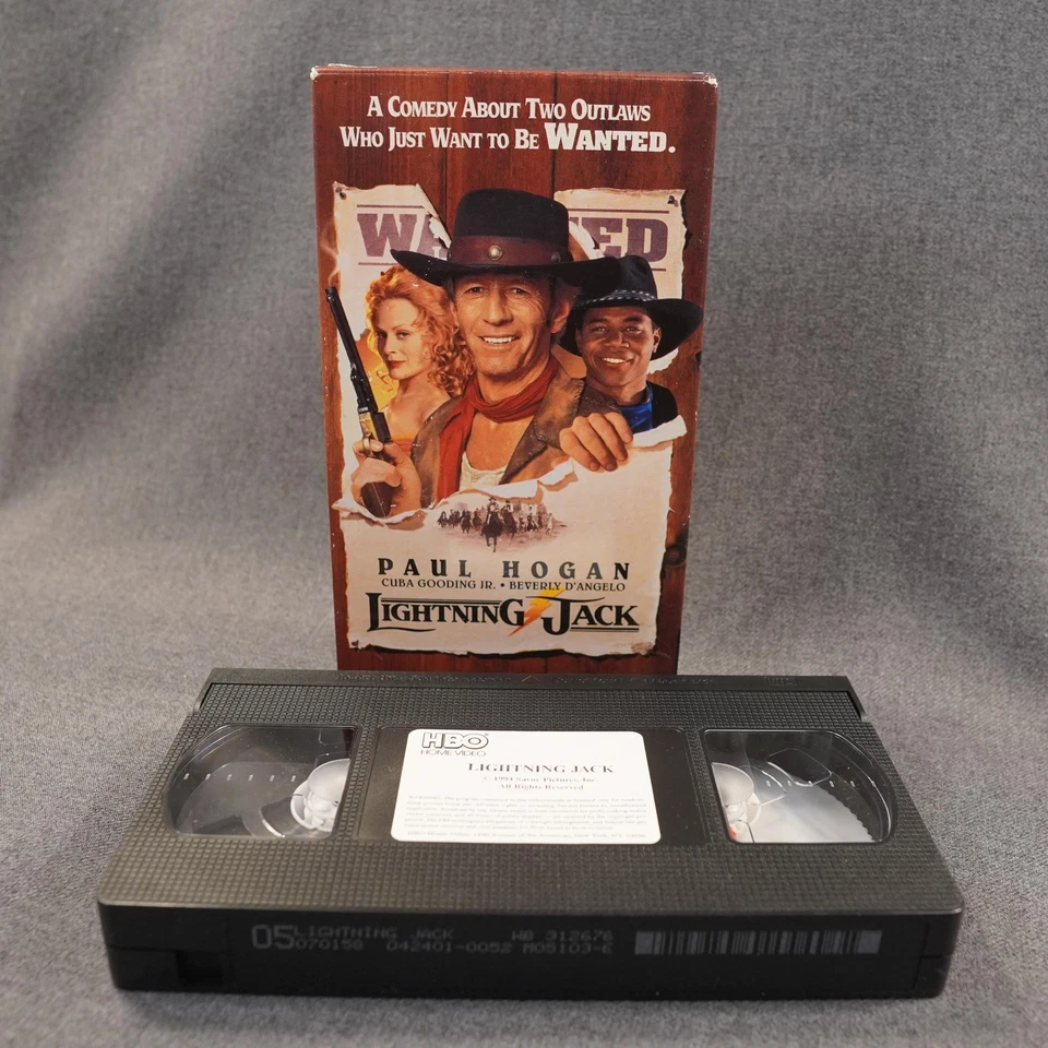 Lightning Jack VHS 1994 Western Comedy Movie Paul Hogan Cuba Gooding Jr HBO - Image 1 of 4