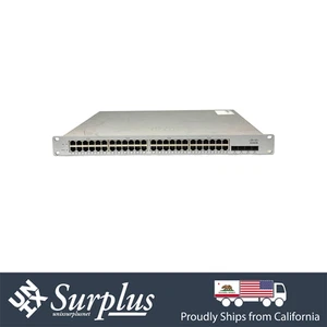 48 Ports PoE 1Gb RJ45 Cisco Meraki MS220-48FP-HW Ethernet Switch | 4x 1Gb SFP - Afbeelding 1 van 10
