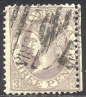 VICTORIA #97 Used - 1853 3p Lilac ($57)