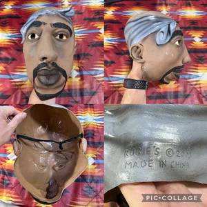 RARE 2003 Vintage Tupac Shakur 2Pac Rubie’s Latex Halloween Adult Mask Hip Hop - Picture 1 of 16